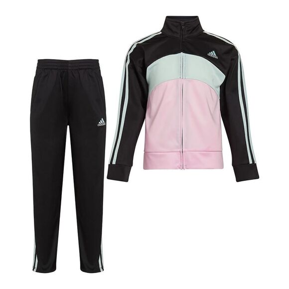 New! ADIDAS Girls 2-Piece Colorblock Track Suit Set Pants & Jacket Tricot NWOT 6 - Picture 1 of 5